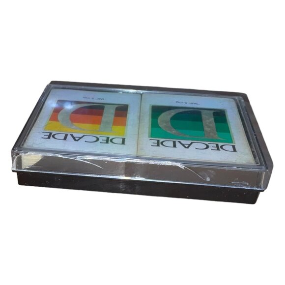 Vintage Decade Double Deck Of Playing Cards With Plastic Case - Picture 5 of 9